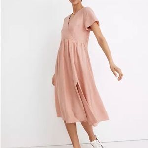 Madewell Linen-Blend Clara Midi Dress